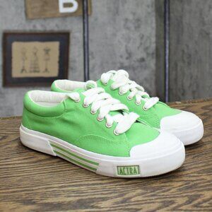 Actra Womens Canvas Lace Up Low Top Shoes 167404005231b6 Green 6M